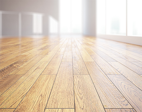 picture of installed hardwood flooring